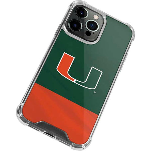 University of Miami Hurricanes Flag iPhone 13 Pro Clear Case