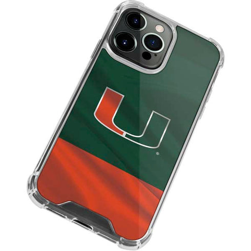 University of Miami Hurricanes Flag iPhone 13 Pro Max Clear Case