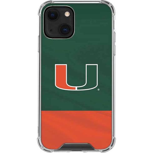 University of Miami Hurricanes Flag iPhone 14 Plus Clear Case