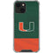 University of Miami Hurricanes Flag iPhone 14 Plus Clear Case