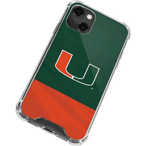 University of Miami Hurricanes Flag iPhone 14 Plus Clear Case