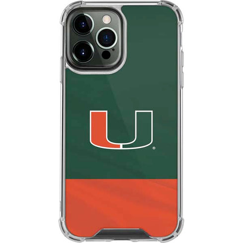 University of Miami Hurricanes Flag iPhone 15 Pro Max Clear Case