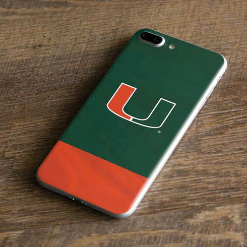 University of Miami Hurricanes Flag iPhone 8 Plus Skin