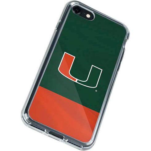 University of Miami Hurricanes Flag iPhone SE (2nd & 3rd Gen) Clear Case