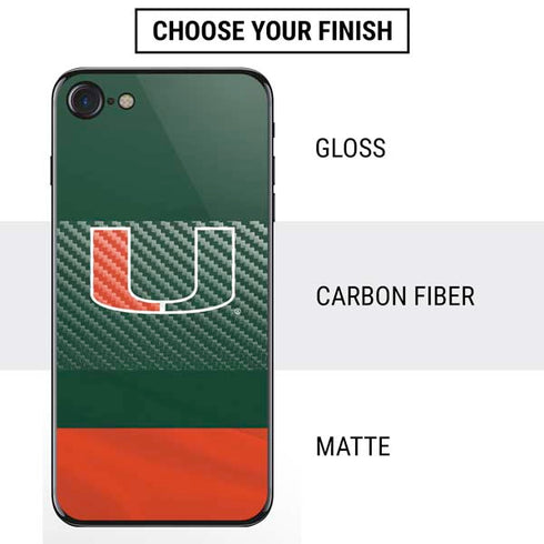 University of Miami Hurricanes Flag iPhone SE (2nd & 3rd Gen) Skin