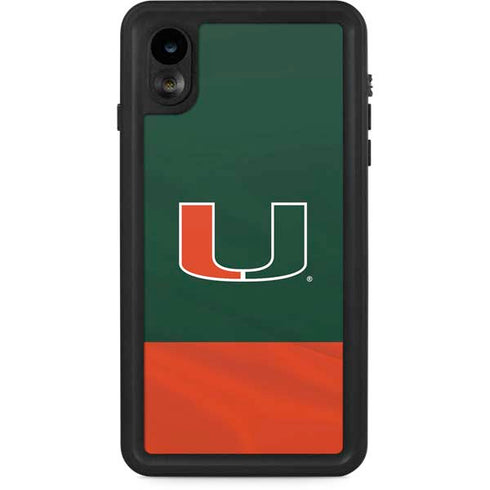 University of Miami Hurricanes Flag iPhone XR Waterproof Case