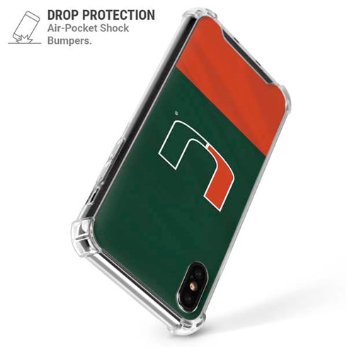 University of Miami Hurricanes Flag iPhone XS Max Clear Case