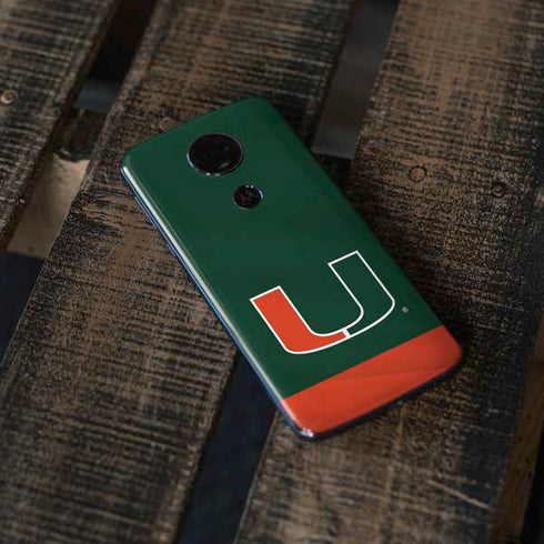 University of Miami Hurricanes Flag Moto E5 Plus Skin