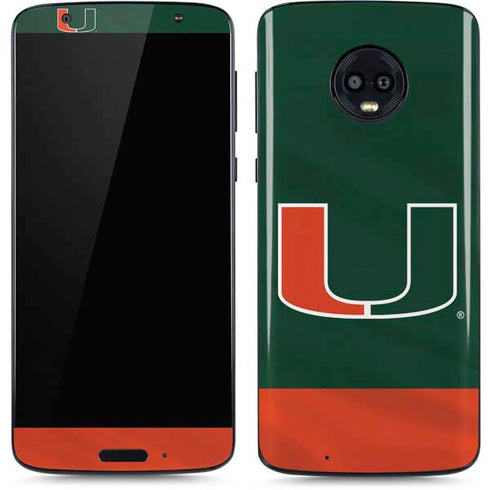 University of Miami Hurricanes Flag Moto G6 Skin