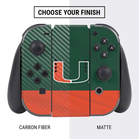 University of Miami Hurricanes Flag Nintendo Switch Bundle Skin