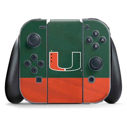 University of Miami Hurricanes Flag Nintendo Switch (2017-2021) Joy-Con Controller Skin