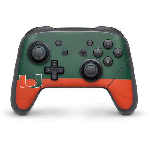 University of Miami Hurricanes Flag Nintendo Switch Pro Controller Skin