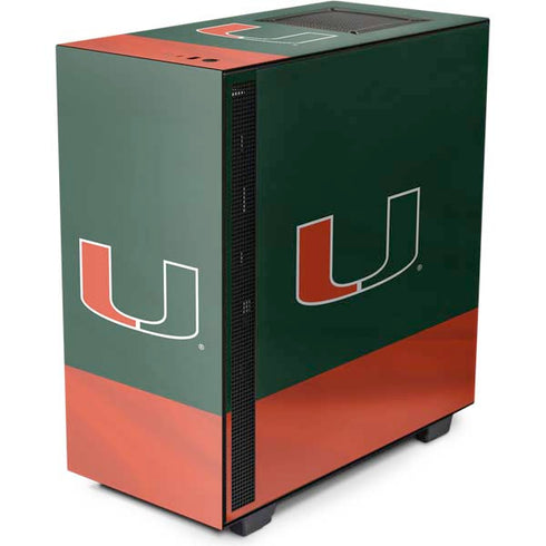University of Miami Hurricanes Flag NZXT H510 Compact ATX Mid-Tower Case Skin