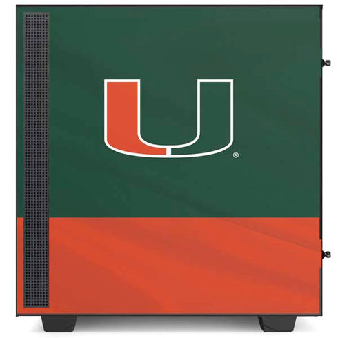 University of Miami Hurricanes Flag NZXT H510 Compact ATX Mid-Tower Case Skin