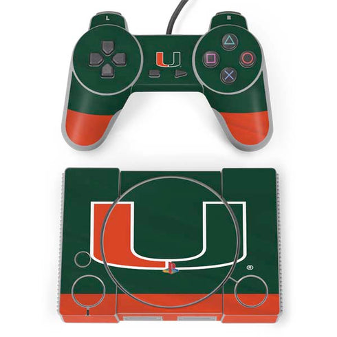 University of Miami Hurricanes Flag PlayStation Classic Bundle Skin