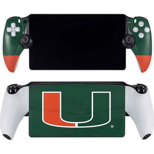 University of Miami Hurricanes Flag PlayStation Portal Remote Player Skin