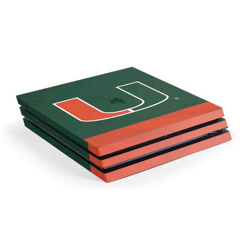 University of Miami Hurricanes Flag PS4 Pro Console Skin