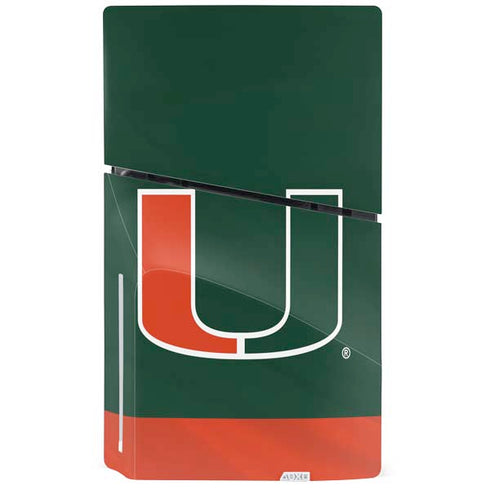University of Miami Hurricanes Flag PS5 Slim Disk Console Skin