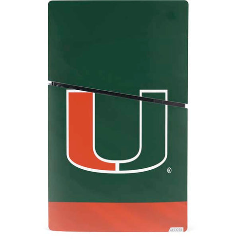 University of Miami Hurricanes Flag PS5 Slim Digital Edition Bundle Skin