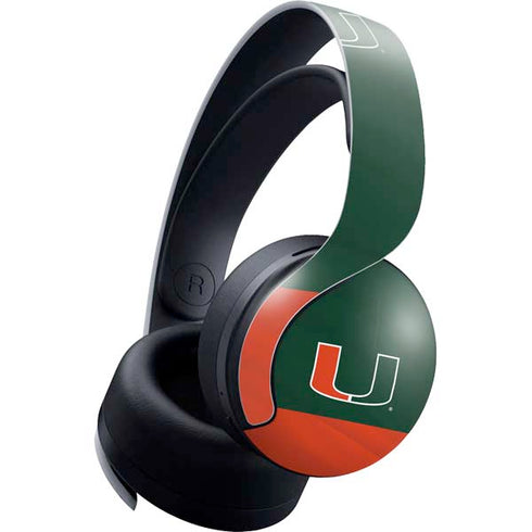 University of Miami Hurricanes Flag PULSE 3D Wireless Headset for PS5 Skin
