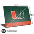 University of Miami Hurricanes Flag Universal Laptop 18in (14.6 x 10.6in) Skin
