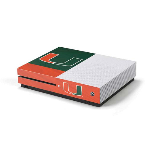 University of Miami Hurricanes Flag Xbox One S Console Skin