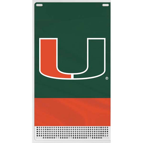 University of Miami Hurricanes Flag Xbox Series S Console Skin