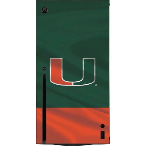 University of Miami Hurricanes Flag Xbox Series X Console Skin