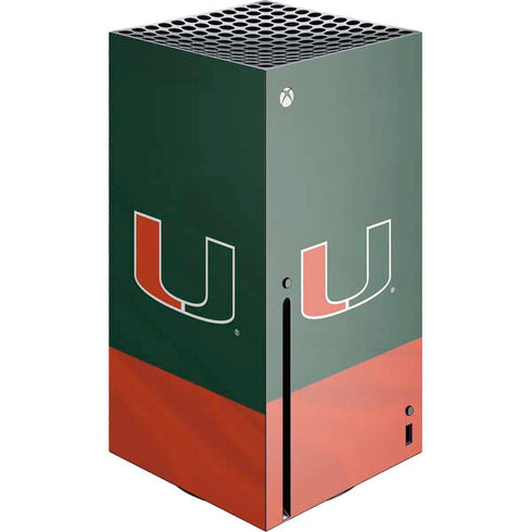 University of Miami Hurricanes Flag Xbox Series X Console Skin