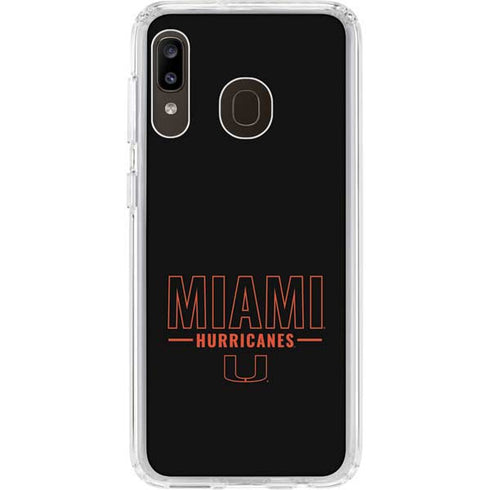 University of Miami Hurricanes Galaxy A20 Clear Case