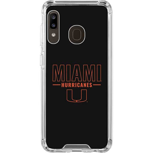 University of Miami Hurricanes Galaxy A30 Clear Case