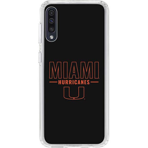 University of Miami Hurricanes Galaxy A50 Clear Case