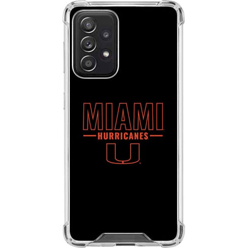 University of Miami Hurricanes Galaxy A52 5G Clear Case