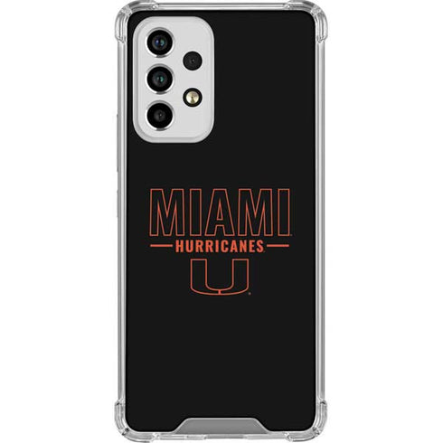 University of Miami Hurricanes Galaxy A53 5G Clear Case