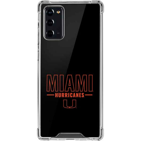 University of Miami Hurricanes Galaxy Note20 5G Clear Case