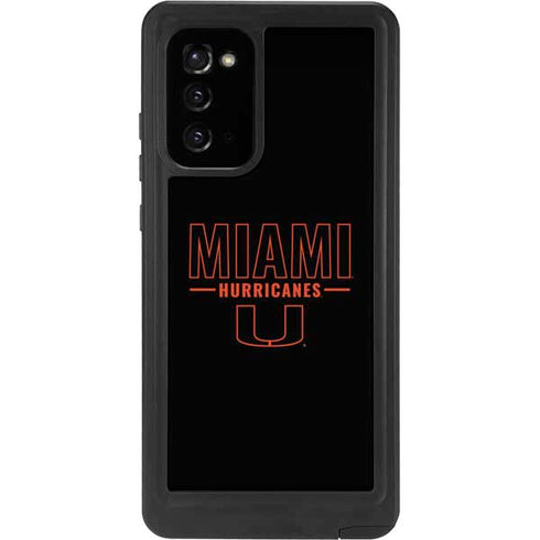University of Miami Hurricanes Galaxy Note20 5G Waterproof Case