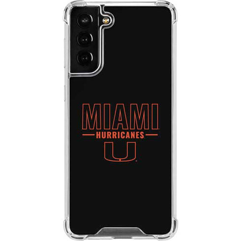 University of Miami Hurricanes Galaxy S21 FE Clear Case