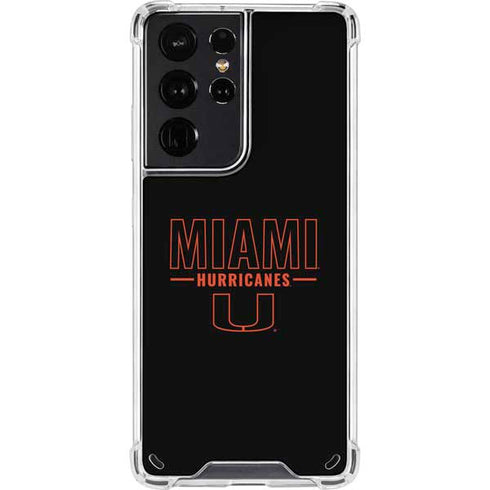 University of Miami Hurricanes Galaxy S21 Ultra 5G Clear Case