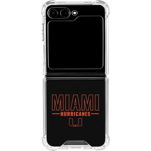 University of Miami Hurricanes Galaxy Z Flip5 5G Clear Case