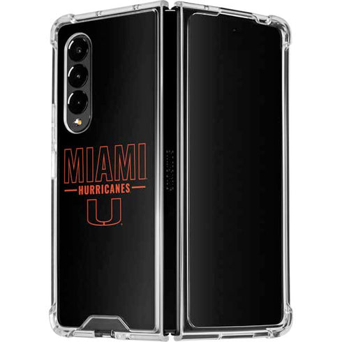 University of Miami Hurricanes Galaxy Z Fold4 5G Clear Case