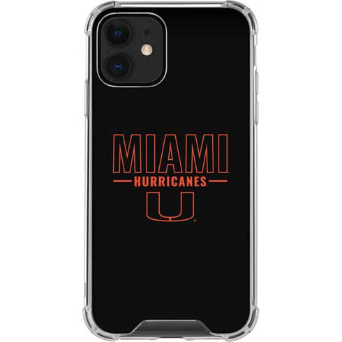 University of Miami Hurricanes iPhone 12 Clear Case