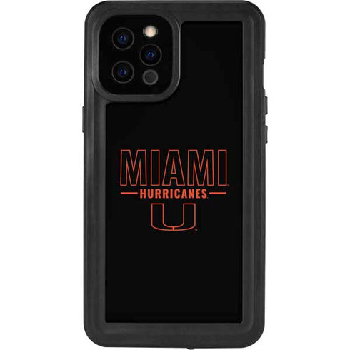 University of Miami Hurricanes iPhone 12 Pro Max Waterproof Case