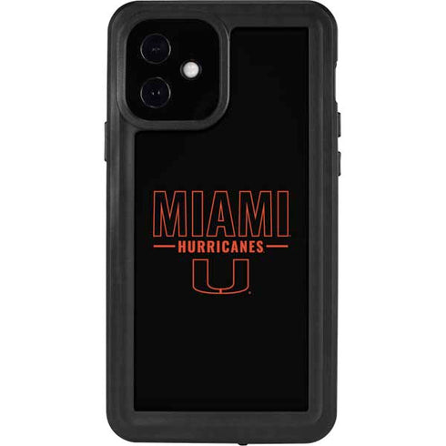 University of Miami Hurricanes iPhone 12 Waterproof Case