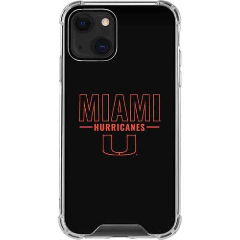 University of Miami Hurricanes iPhone 13 Mini Clear Case