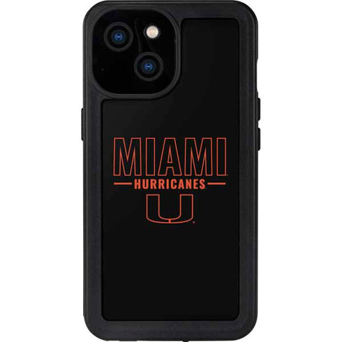 University of Miami Hurricanes iPhone 13 Mini Waterproof Case