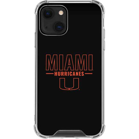 University of Miami Hurricanes iPhone 14 Plus Clear Case