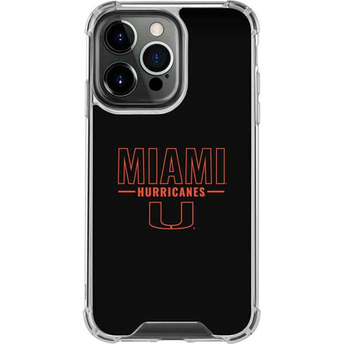 University of Miami Hurricanes iPhone 14 Pro Clear Case