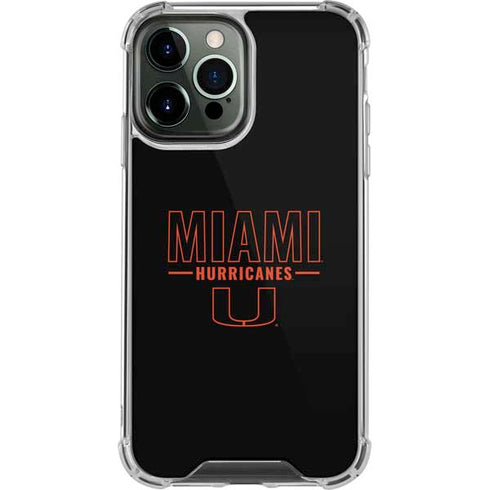 University of Miami Hurricanes iPhone 14 Pro Max Clear Case