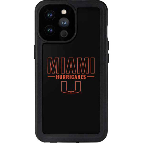 University of Miami Hurricanes iPhone 14 Pro Max Waterproof Case