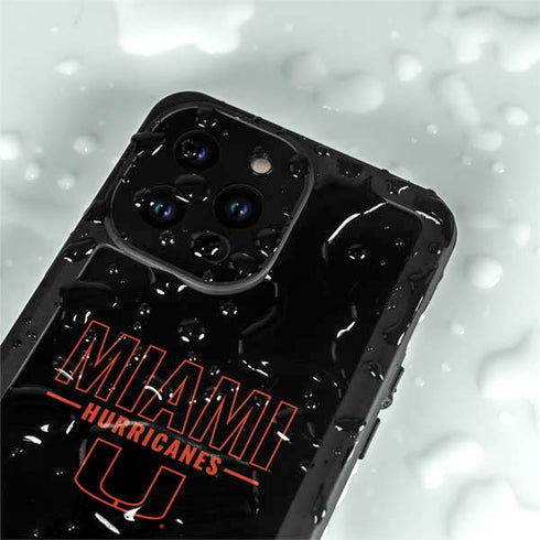 University of Miami Hurricanes iPhone 14 Pro Waterproof Case